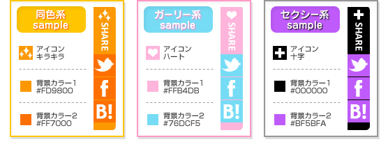 好きなパターンや表示位置が自由に選べる！