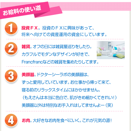 お給料の使い道
