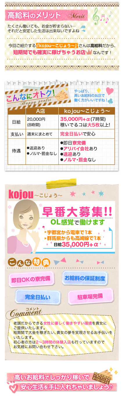 高給料で稼ぐ安心生活
