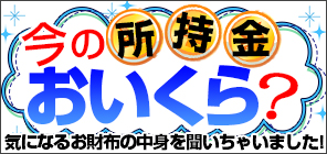 今の所持金ずばりおいくら？